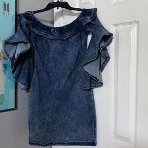 Beautiful denim dress for a beautiful girl indeed